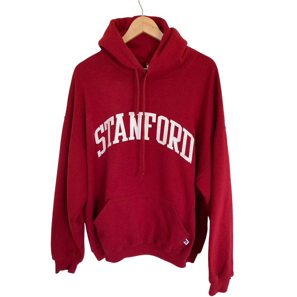 Vintage Russell Athletic Stanford University Red Hoodie Sweatshirt XXL 90s